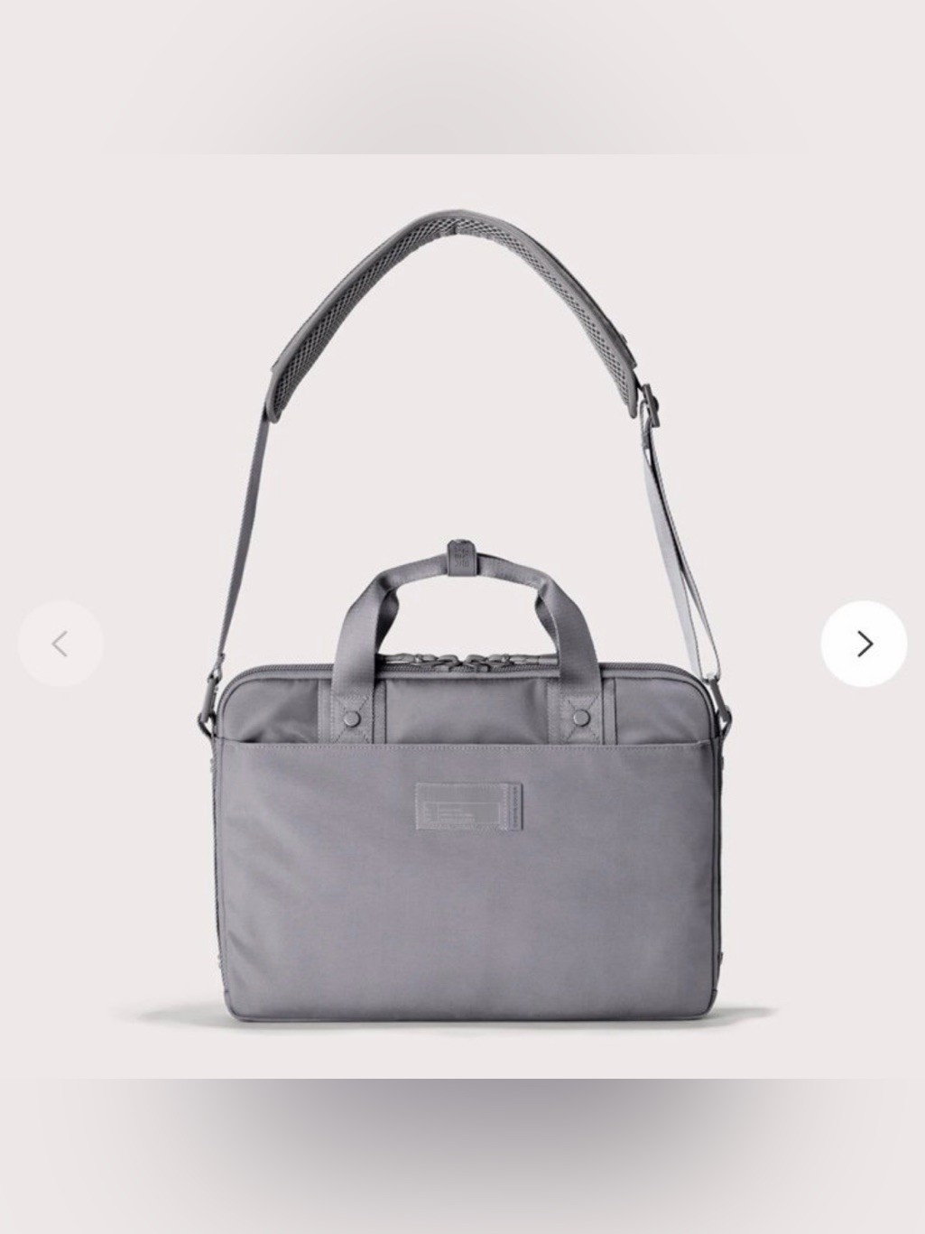 Dagne Dover Oslo Slim Laptop Bag For Men In Ash Gray